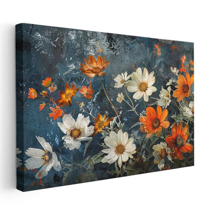 Mor Şakayıklar - Altın Detaylı Lüks Çiçek Tasarımı Kanvas Tablo