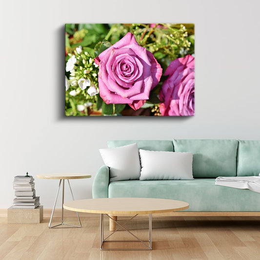 Turuncu Çiçek ve Kelebek - Doğa Harmonisi Kanvas Tablo