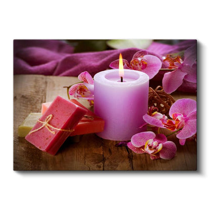 Mor Orkide - Aromaterapi Spa Konsepti Kanvas Tablo