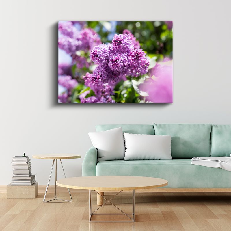 Mor Leylak - Bahar Dalında Kokulu Çiçekler Kanvas Tablo