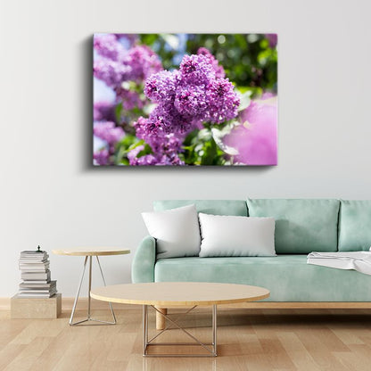 Mor Leylak - Bahar Dalında Kokulu Çiçekler Kanvas Tablo