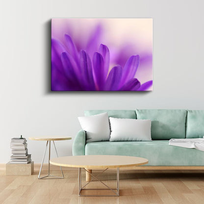 Mor Çiçek Yaprakları - Makro Çekim Detaylı Kanvas Tablo