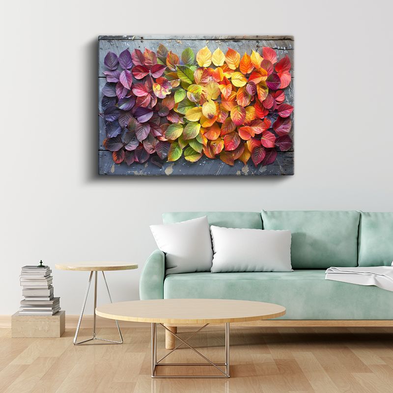 Sonbahar Yaprakları - Renk Geçişli Dekoratif Kanvas Tablo