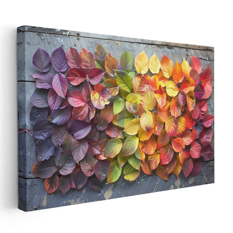 Sonbahar Yaprakları - Renk Geçişli Dekoratif Kanvas Tablo