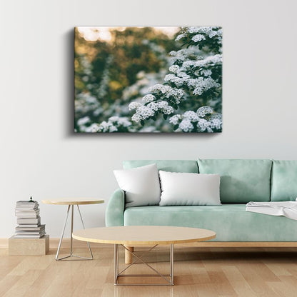 Beyaz Çiçekler - Doğal Buket Kompozisyonu Kanvas Tablo
