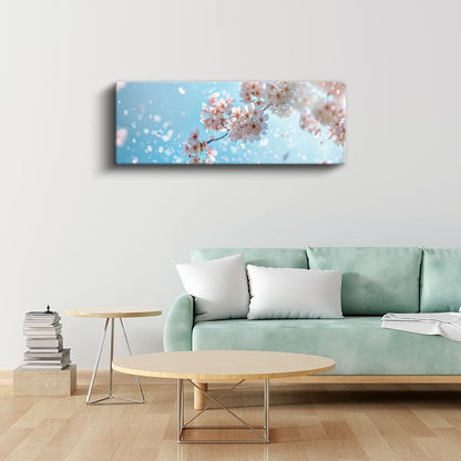 Pembe Şakayıklar - Siyah Fonda Zarif Çiçek Buketi Kanvas Tablo