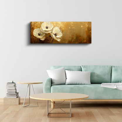 Mor Fantezi Çiçek - Işıklı Dijital Sanat Tasarımı Kanvas Tablo