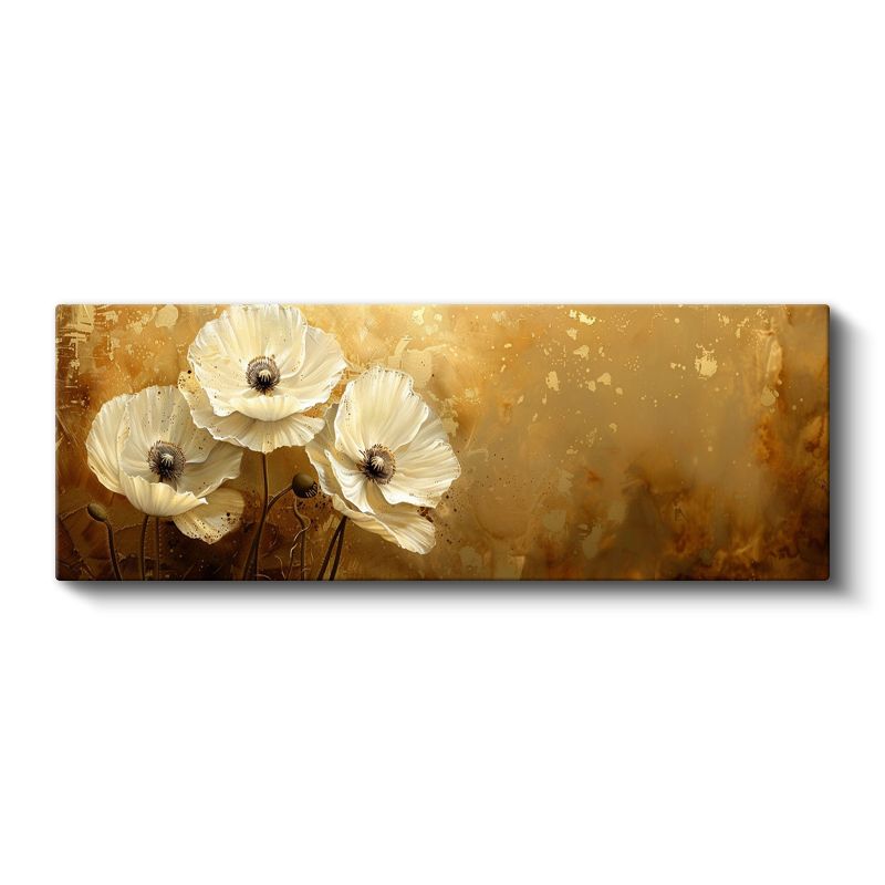 Mor Fantezi Çiçek - Işıklı Dijital Sanat Tasarımı Kanvas Tablo