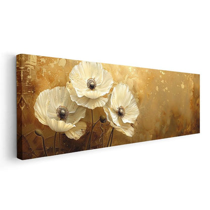 Mor Fantezi Çiçek - Işıklı Dijital Sanat Tasarımı Kanvas Tablo