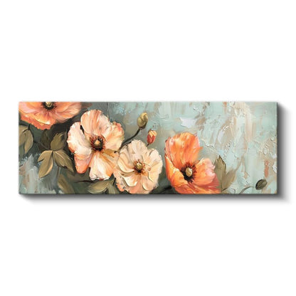 Pastel Gelincikler - Empresyonist Fırça Darbeleriyle Yumuşak Geçişli Kanvas Tablo