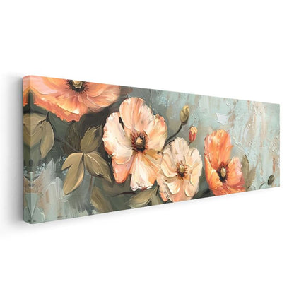 Pastel Gelincikler - Empresyonist Fırça Darbeleriyle Yumuşak Geçişli Kanvas Tablo