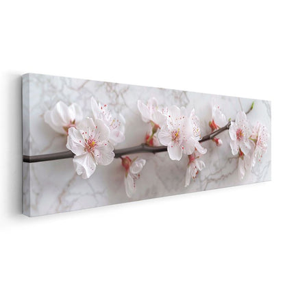 Kiraz Çiçekleri - Zarif Bahar Dalı Minimalist Tasarım Kanvas Tablo