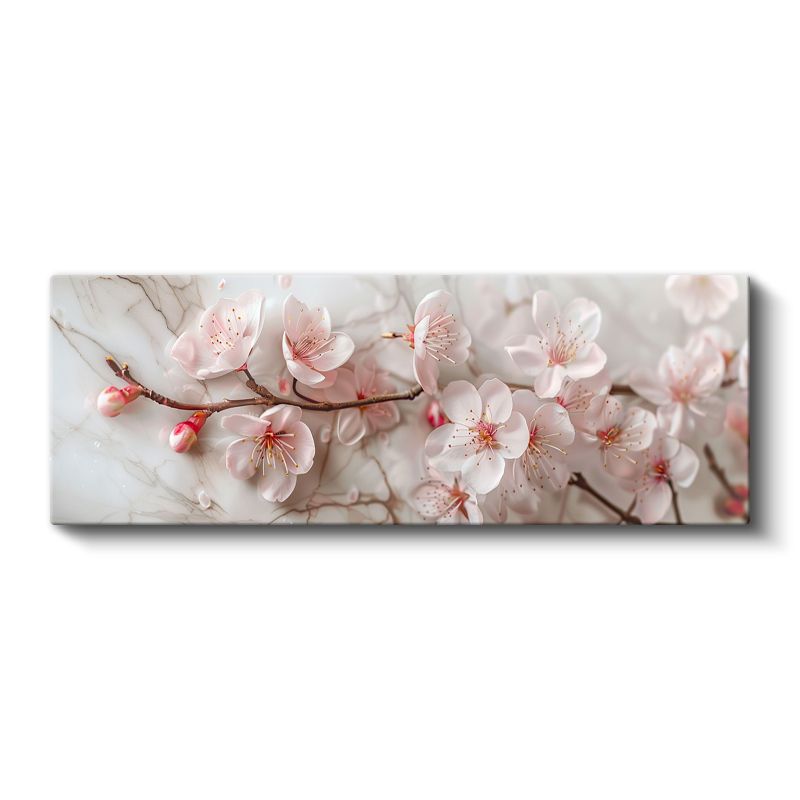 Bahar Dalları - Narin Pembe Çiçekler Kanvas Tablo
