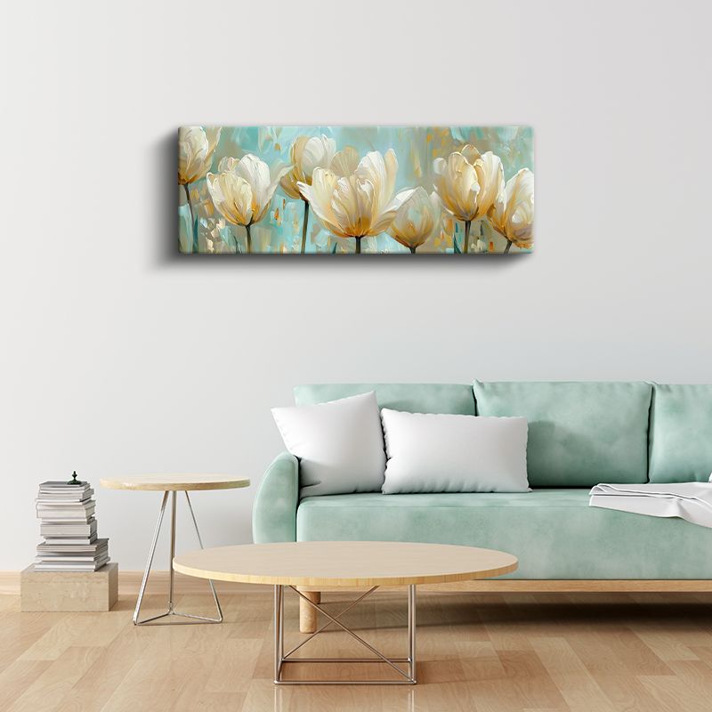 Beyaz Laleler - Zarif Çiçek Kompozisyonu Kanvas Tablo