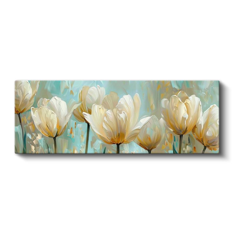 Beyaz Laleler - Zarif Çiçek Kompozisyonu Kanvas Tablo