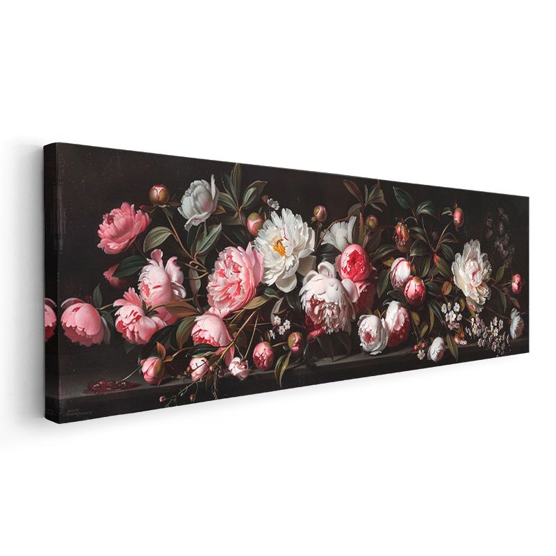 Şakayık Buketi - Klasik Çiçek Aranjmanı Kanvas Tablo