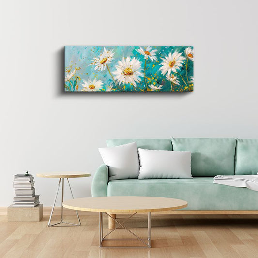 Papatyalar - Canlı Bahar Çiçekleri Kanvas Tablo