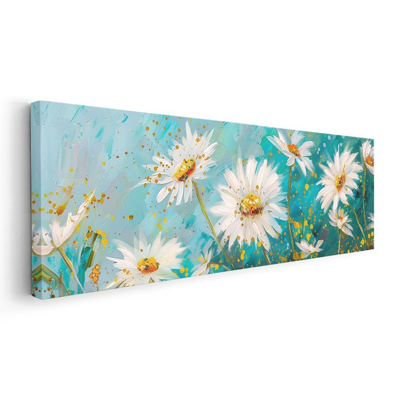 Papatyalar - Canlı Bahar Çiçekleri Kanvas Tablo