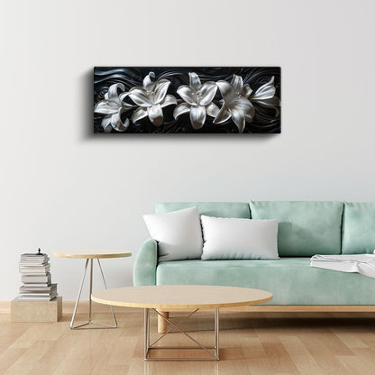 Beyaz Zambaklar - Zarafet Simgesi Çiçekler Kanvas Tablo