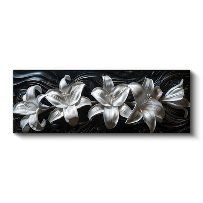 Beyaz Zambaklar - Zarafet Simgesi Çiçekler Kanvas Tablo