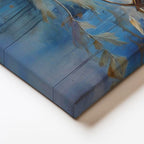 Yatay Kanvas Tablo Fırça Darbesi Etkili Beyaz Çiçek Çiçek Tablosu Ev Ofis Duvar Dekoru