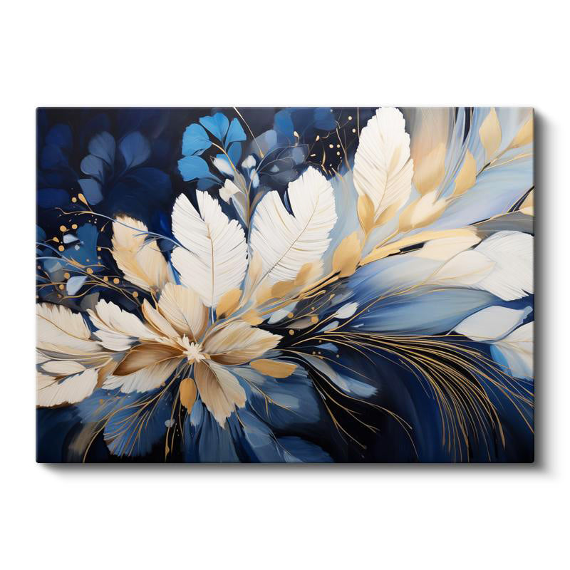 Yatay Kanvas Tablo Katmanlı Çiçek Yapısı Çiçek Tablosu Ev Ofis Duvar Dekoru