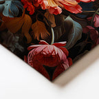 Yatay Kanvas Tablo Yoğun Çiçek Aranjmanı Çiçek Tablosu Ev Ofis Duvar Dekoru