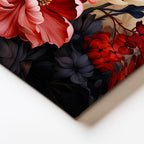 Yatay Kanvas Tablo Çoklu Çiçek Kompozisyonu Çiçek Tablosu Ev Ofis Duvar Dekoru