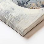 Yatay Kanvas Tablo Dallı Yaprak Vurgulu Çiçek Çiçek Tablosu Ev Ofis Duvar Dekoru