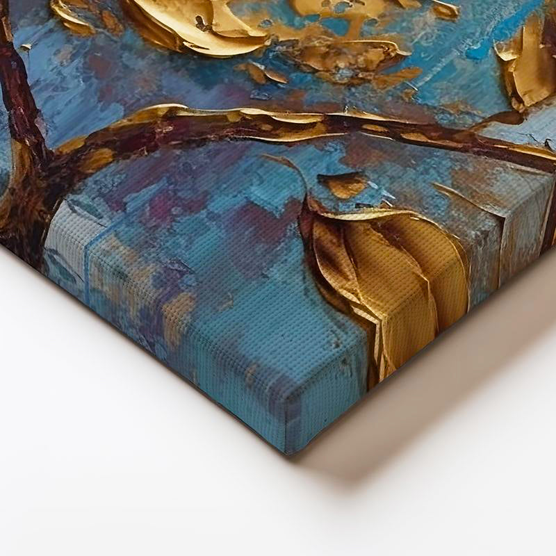 Yatay Kanvas Tablo Yağlı Boya Görünümlü Beyaz Manolya Çiçek Tablosu Ev Ofis Duvar Dekoru