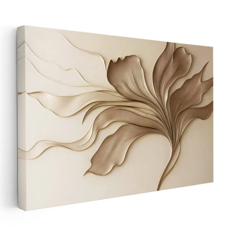 Yatay Kanvas Tablo Soyut Akışkan Yaprak Desenleri Çiçek Tablosu Ev Ofis Duvar Dekoru