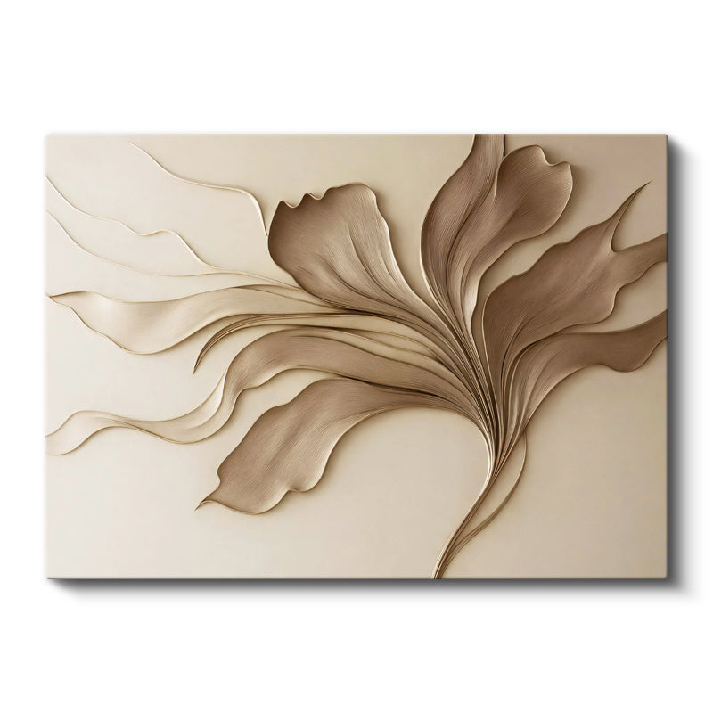 Yatay Kanvas Tablo Soyut Akışkan Yaprak Desenleri Çiçek Tablosu Ev Ofis Duvar Dekoru