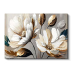 Yatay Kanvas Tablo Geniş Yapraklı Modern Çiçek Çiçek Tablosu Ev Ofis Duvar Dekoru