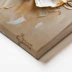 Yatay Kanvas Tablo Kabartma Görünümlü Gül Çiçek Tablosu Ev Ofis Duvar Dekoru