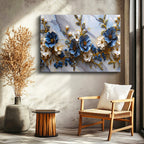 Yatay Kanvas Tablo Meyve Dalları Çiçekleri Çiçek Tablosu Ev Ofis Duvar Dekoru