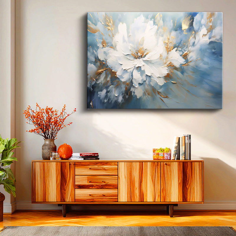 Yatay Kanvas Tablo Soyut Sanatsal Çiçek Çiçek Tablosu Ev Ofis Duvar Dekoru