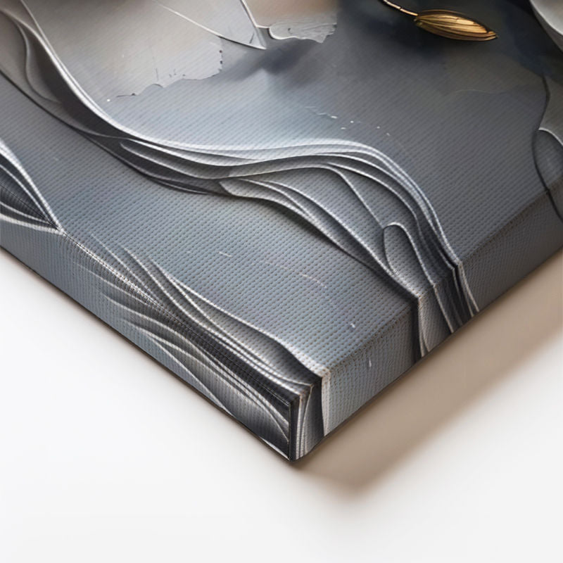 Yatay Kanvas Tablo Kabartma Görünümlü Manolyalar Çiçek Tablosu Ev Ofis Duvar Dekoru