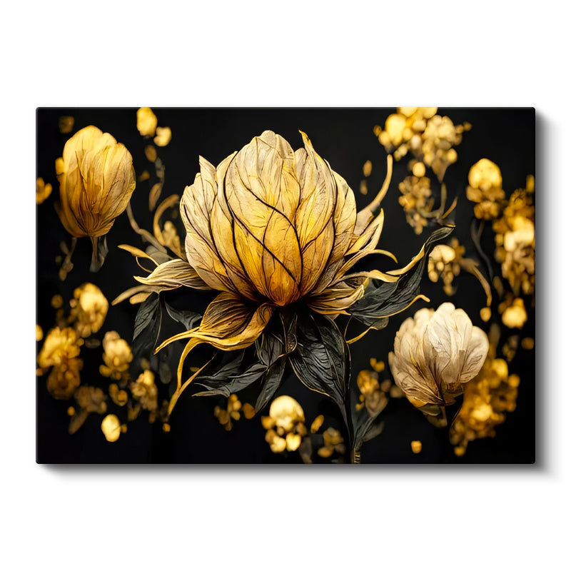 Yatay Kanvas Tablo Tekli Büyük Çiçek Çiçek Tablosu Ev Ofis Duvar Dekoru