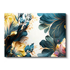 Yatay Kanvas Tablo Zarif Hatlı Estetik Çiçekler Çiçek Tablosu Ev Ofis Duvar Dekoru