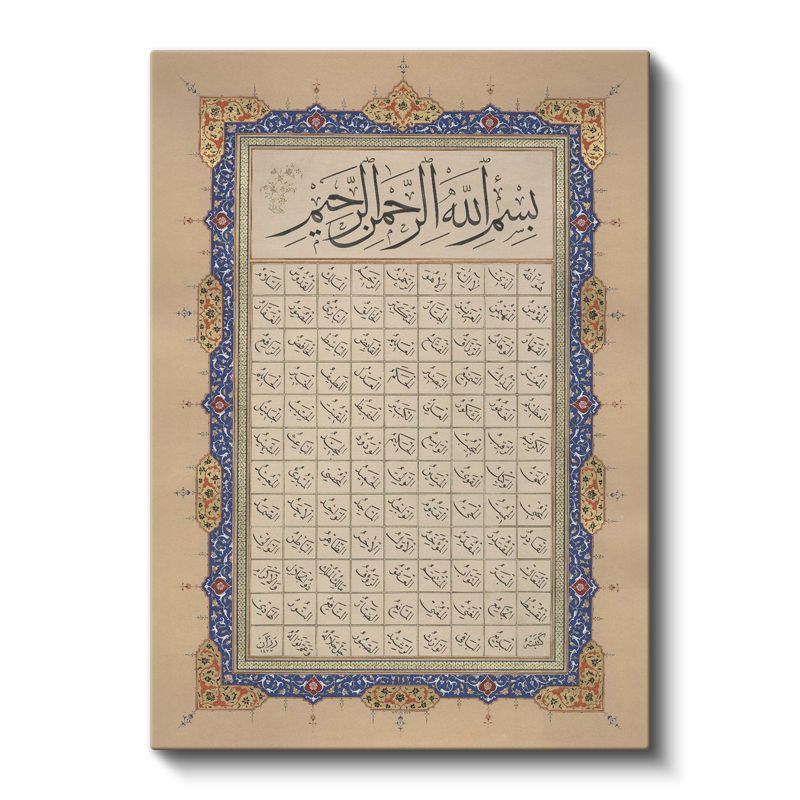 Besmele - Rahman ve Rahim Olan Allah'ın Adıyla Kanvas Tablo