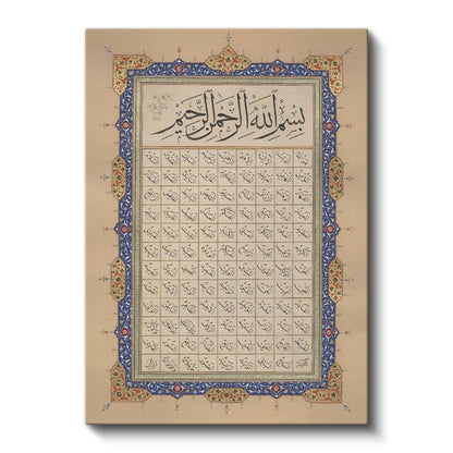 Besmele - Rahman ve Rahim Olan Allah'ın Adıyla Kanvas Tablo