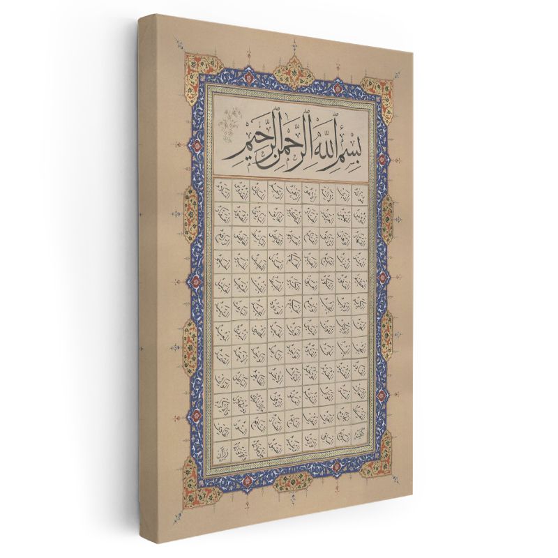 Besmele - Rahman ve Rahim Olan Allah'ın Adıyla Kanvas Tablo