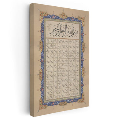 Besmele - Rahman ve Rahim Olan Allah'ın Adıyla Kanvas Tablo