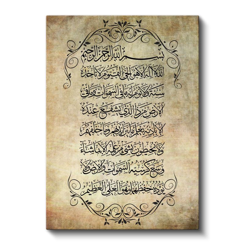Ayetel Kürsi - Kur'an'ın Kalbi Kanvas Tablo