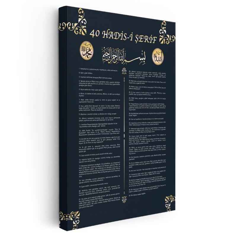 Kırk Hadis - Peygamber Efendimizin Hikmetli Sözleri Kanvas Tablo