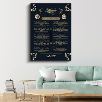 Kur'an-ı Kerim'den Kişisel Gelişim Ayetleri - Manevi Rehberlik Kanvas Tablo