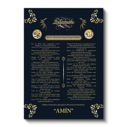 Kur'an-ı Kerim'den Kişisel Gelişim Ayetleri - Manevi Rehberlik Kanvas Tablo