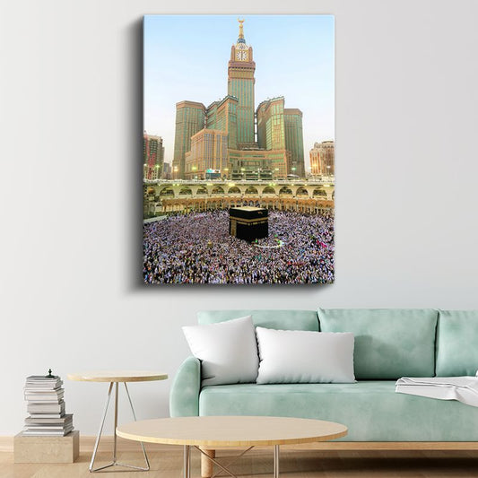 Kabe ve Tavaf - Hac İbadetinin Kutsallığı Kanvas Tablo