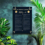 Dikey Kanvas Tablo 40 Hadisi Şerif Türkçe Yazılı Dini İslami Tablo Ev Ofis Duvar Dekoru