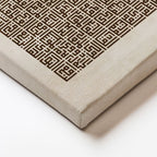 Dikey Kanvas Tablo Geometrik Kufi Hat Yazısı Dini İslami Tablo Ev Ofis Duvar Dekoru